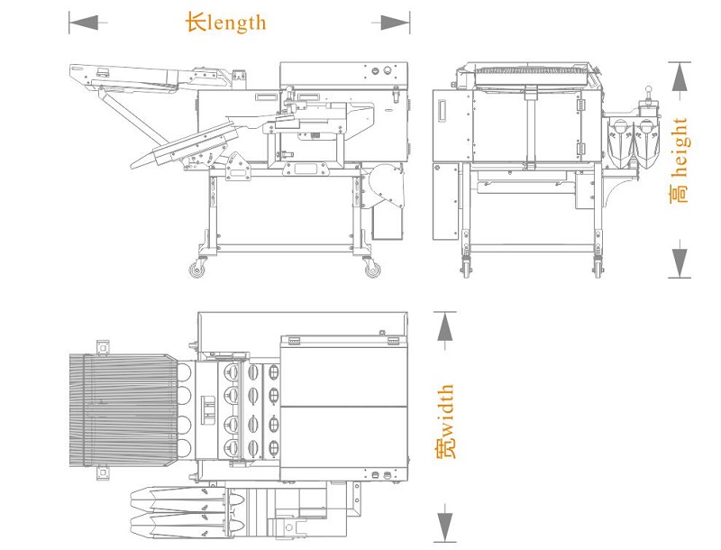 四排敲蛋機(jī)+雙槽分離+碎殼+對(duì)接（長寬高）尺寸圖