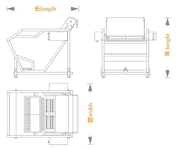 水中上蛋機<長寬高>尺寸圖